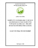 [Luận văn thạc sĩ]_ Nghiên cứu cơ sở khoa học và đề xuất giải pháp QL bảo vệ bền vững vườn quốc gia Phia Oắc - Phia Đén huyện Nguyên Bình, Cao Bằng