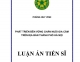 [Luận án tiến sĩ]_ Phát triển bền vững chăn nuôi gia cầm trên địa bàn TP Hà Nội