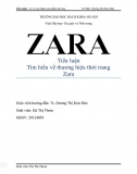 Tiểu luận - Tìm hiểu thương hiệu thời trang Zara