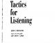 Basic tactics for listening bản dịch tiếng Việt