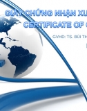 Bài thuyết trình giấy chứng nhận xuất xứ Certificate of Origin