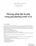 Phương pháp đặt ẩn phụ trong giải phương trình vô tỷ - Nguyễn Phi Hùng & Võ Thành Văn