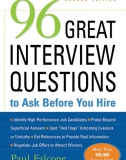 96 câu hỏi phỏng vấn tuyệt vời để lựa chọn ứng viên (96 great interview questions to ask before you hire)