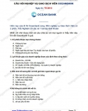 Câu hỏi nghiệp vụ Giao dịch viên - Ngân hàng Oceanbank 5.2013