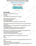 Đề thi CV QHKH Doanh nghiệp - An Bình Bank (16-6-2011)
