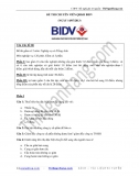 Đề thi CV Quản lý khách hàng BIDV (14-7-2013)
