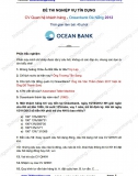 Đề thi Chuyên viên QHKH - OceanBank Đà Nẵng 2012