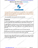 Đề thi Tự luận Tín dụng Eximbank Đà Lạt (10-5-2013)
