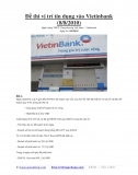 Đề thi tín dụng vào Vietinbank (8-8-2010)