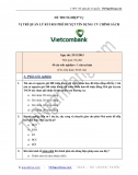 Giải đề Vietcombank (VCB) - Vị trí QLRR-Phê duyệt TD-CV Chính sách (29-11-2015)