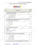 36 câu trắc nghiệm CV Kinh doanh thẻ HDBank (Kèm Đáp án)