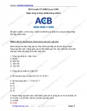 Đề thi tín dụng Loan CSR - Ngân hàng ACB T3-2014