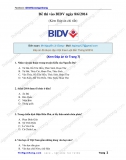 Đề thi BIDV ngày 8-6-2014 (kèm Đáp án chi tiết)