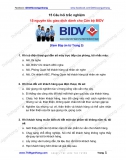 15 trắc nghiệm Nguyên trắc giao dịch dành cho cán bộ BIDV