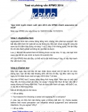 Test và phỏng vấn vào Kiểm toán KPMG 2014