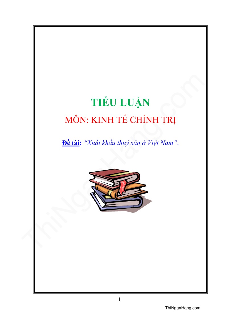 Tiểu luận Xuất khẩu thủy sản ở Việt Nam
