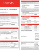 HSBC PFS Tariff - Biểu phí dịch vụ Tài chính cá nhân (song ngữ Việt - Anh)