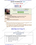 Giải đề thi nhanh BIDV (Full 60 câu) - Đề 1