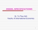 Slide Kinh tế lượng: Lecture 8 - Model Specifications