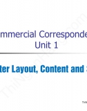 Commercial correspondence unit 1: Letter Layout