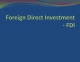 English Economics: Foreign Direct Investment