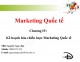 Slide Marketing quốc tế chương 4: Kế hoạch hóa chiến lược Marketing quốc tế