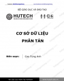 Bài giảng Cơ sở dữ liệu phân tán - Cao Tùng Anh (HUTECH)