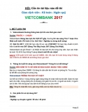 Sổ tay thi online Vietcombank 2017 - Giao dịch viên - Kế toán - Ngân quỹ