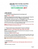 Sổ tay thi online Vietcombank 2017 - Tín dụng - Quan hệ khách hàng