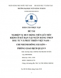 [Báo cáo thực tập] Nghiệp vụ huy động tiền gửi tiết kiệm có kỳ hạn tại BIDV CN Đông Sài Gòn PGD Quận 9