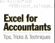 Excel for Accountants Tips, Tricks  Techniques by Conrad Carlberg 