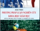 Giáo trình phương pháp luận nghiên cứu khoa học giáo dục