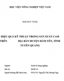 [Luận văn thạc sĩ] Hiệu quả kỹ thuật trong sản xuất cam trên địa bàn huyện Hàm Yên, tỉnh Tuyên Quang