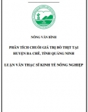 [Luận văn thạc sĩ] Phân tích chuỗi giá trị bò thịt tại huyện Ba Chẽ, tỉnh Quảng Ninh