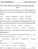 Đề 9 - 30 câu Tiếng Anh thi công chức (kèm đáp án và giải thích)